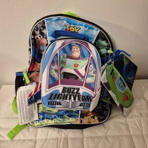Disney Pixar Toy Story 4 Backpack W/detachable Lunch Bag Pencil case Keychain